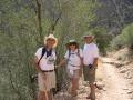 John, Leoni and Neil pause on the trail to see if the rest of us are coming.