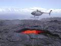 Helicopter over lavatube.