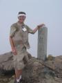 At the summit of Tokachi Dake, it was hot even though the summit was shrouded in clouds.
