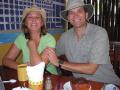 Mom and Dad at a great breakfast place, Hot, in Playa del Carmen.