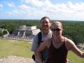 Kelly and I on top of the temple.
