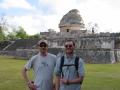 Mike and I infront of the observatory at Chichen-Itza.